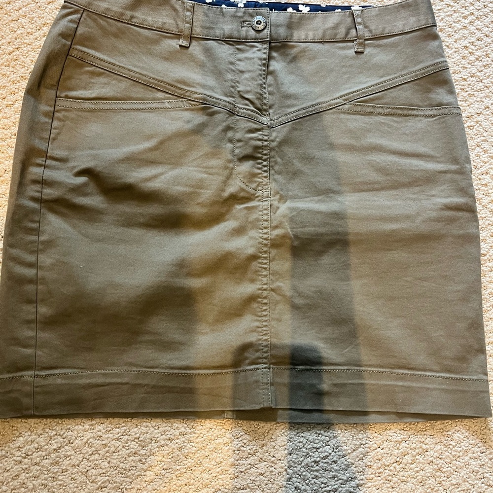 Brooks Brothers army green skirt.